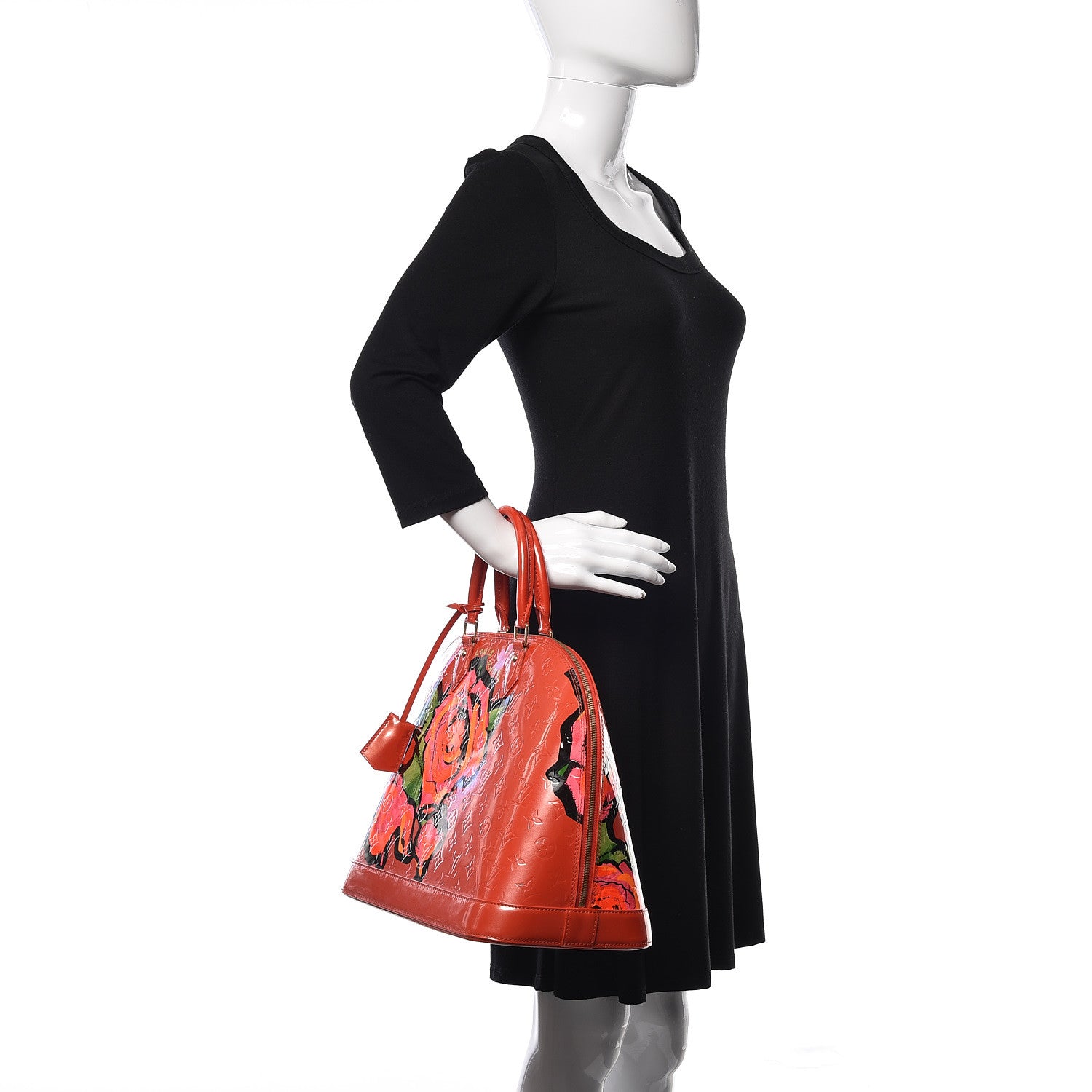 Louis Vuitton Vernis Roses Alma GM Orange Sunset 2 of 9