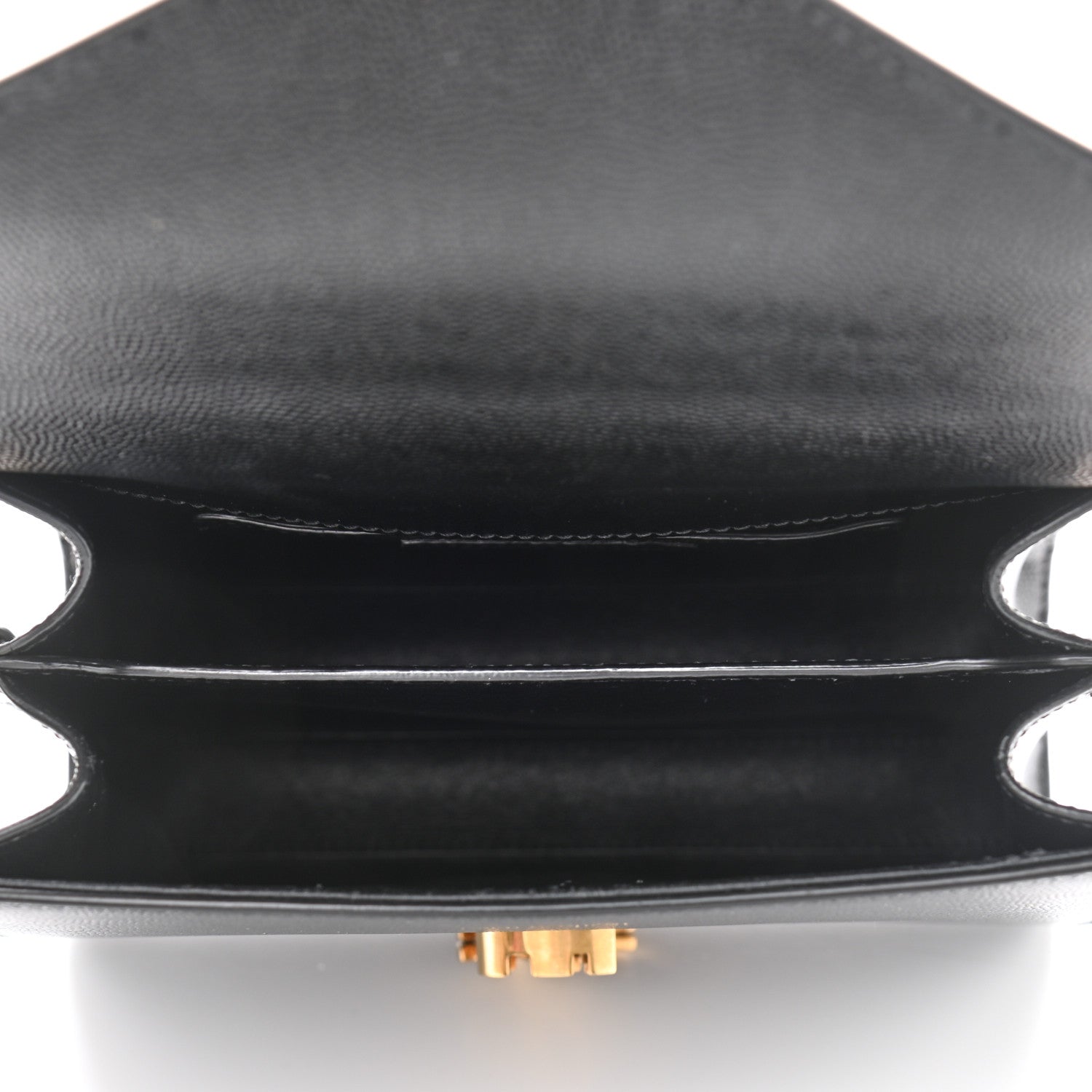Saint Laurent Grain de Poudre Mini Classic Monogram Cassandra Top Handle Black 5 of 12