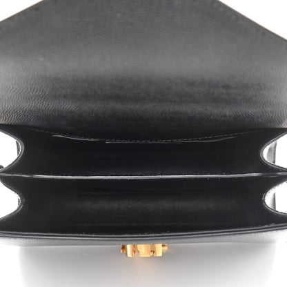 Saint Laurent Grain de Poudre Mini Classic Monogram Cassandra Top Handle Black 5 of 12