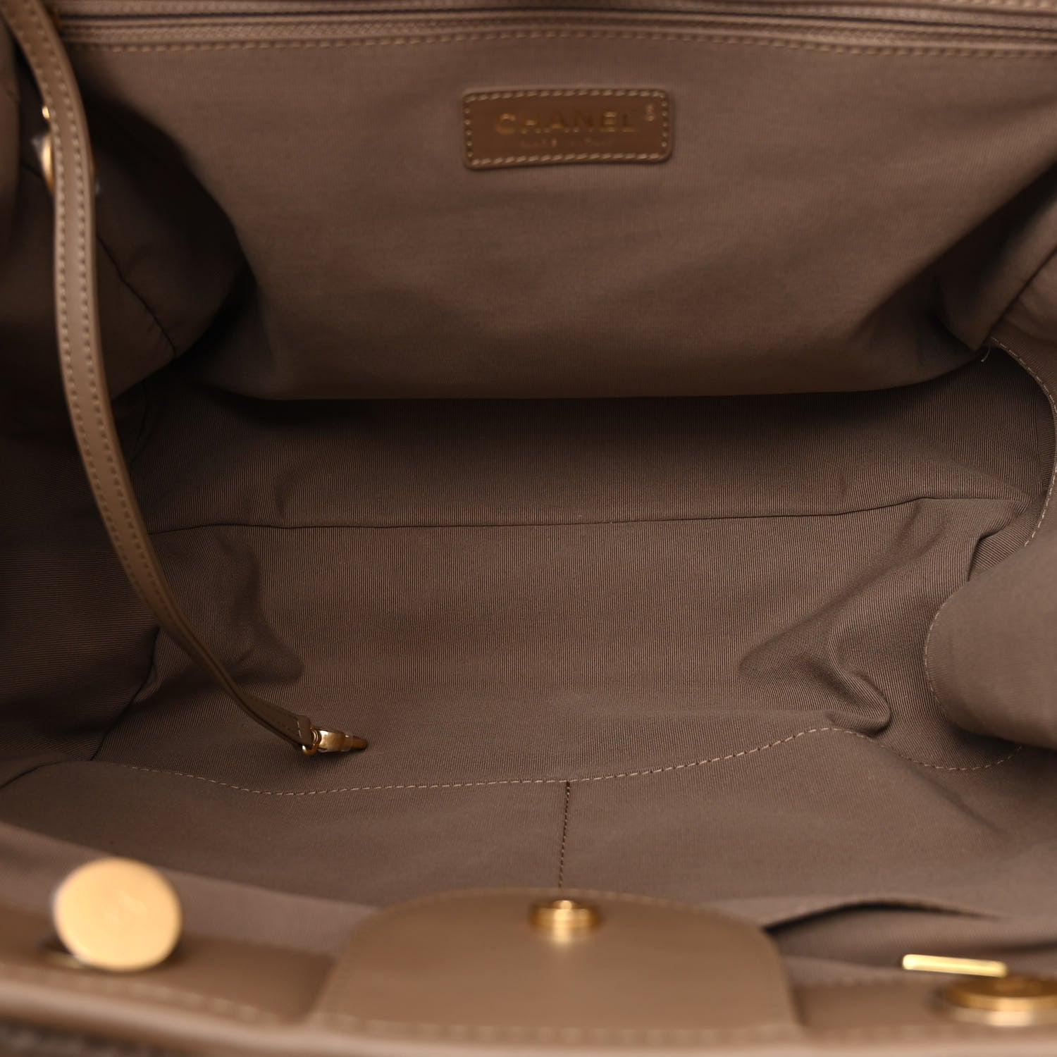 Chanel Shearling Lambskin Medium Deauville Tote Brown 6 of 11