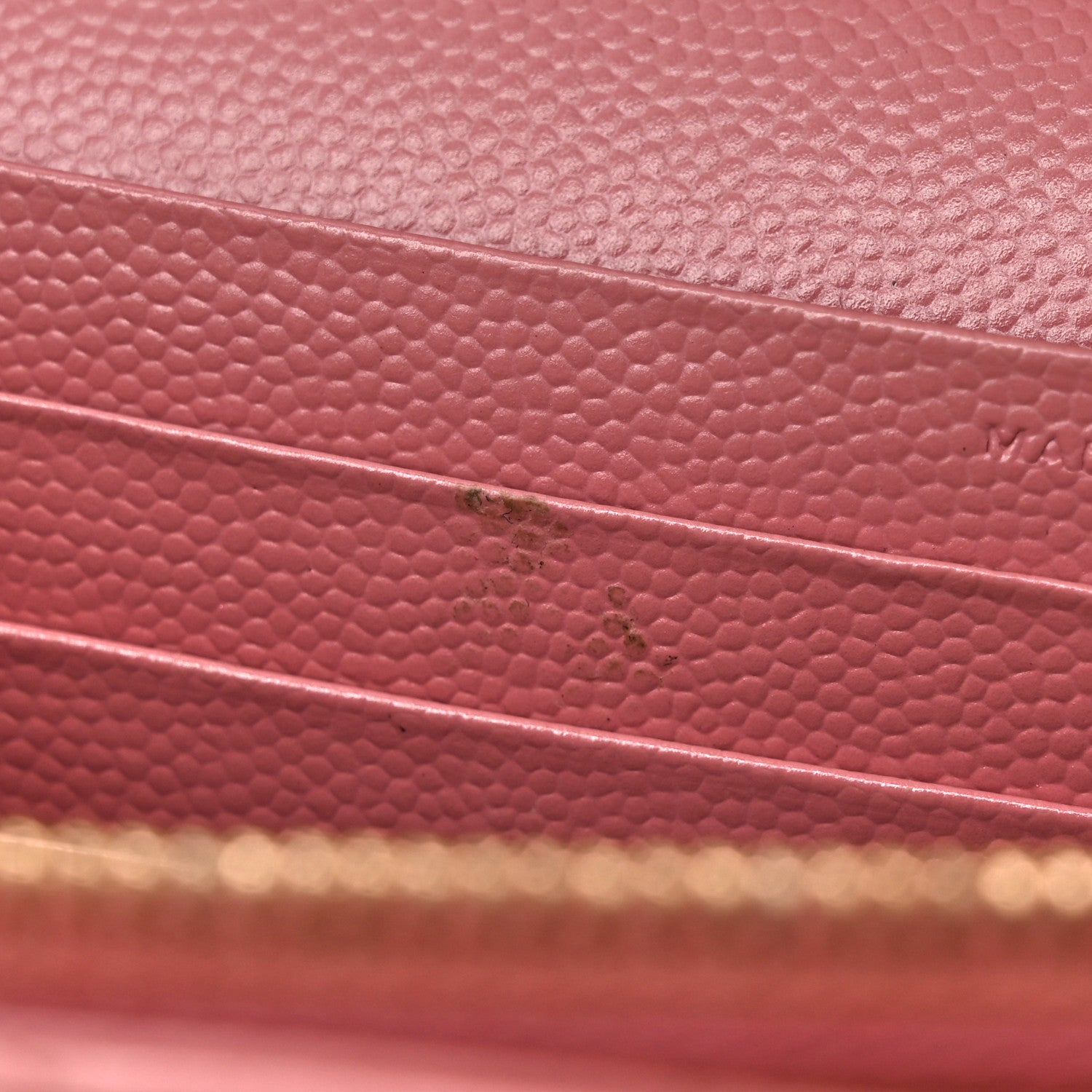 Saint Laurent Grain De Poudre Matelasse Chevron Monogram Chain Wallet Tender Pink 12 of 33