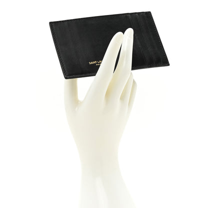 Saint Laurent Calfskin 5 Fragments Card Holder Black 2 of 8