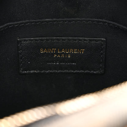 Saint Laurent Denim Quilted Monogram Round Crossbody Bag Rodeo Blue 6 of 13