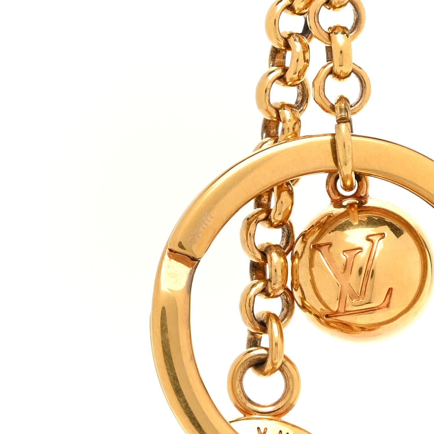 Louis Vuitton Metal Eclipse Bag Charm Key Holder Gold 5 of 6