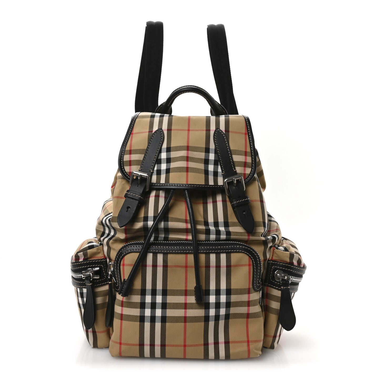 Nylon Vintage Check Medium Rucksack Backpack Antique Yellow