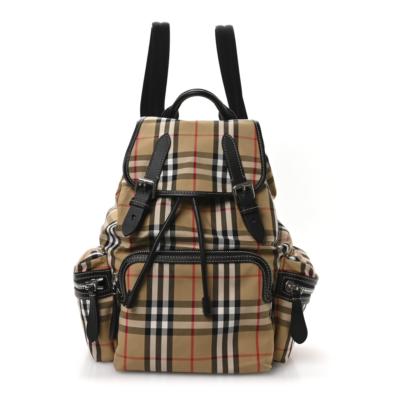 Burberry Nylon Vintage Check Medium Rucksack Backpack Antique Yellow 1 of 11