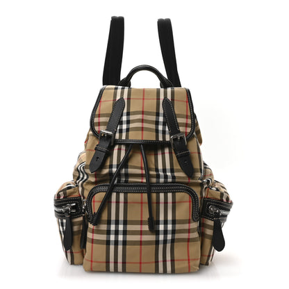 Burberry Nylon Vintage Check Medium Rucksack Backpack Antique Yellow 1 of 11