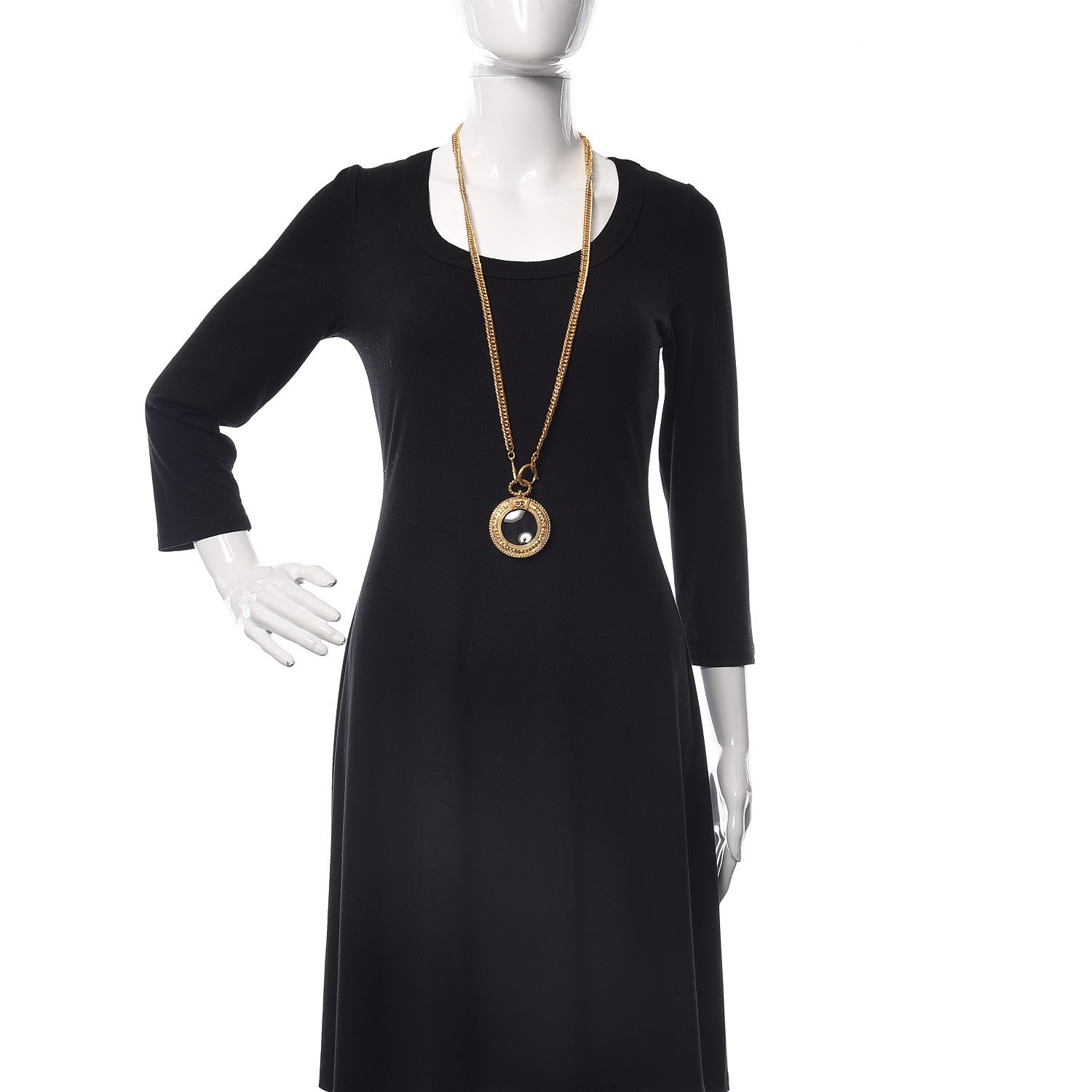 Chanel Loupe Magnifying Glass Necklace Gold 2 of 6