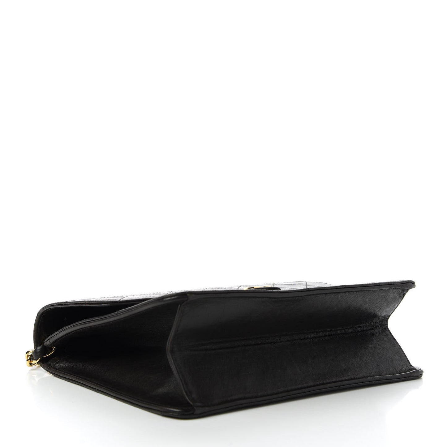 Lambskin Quilted Small Single Flap Bag Dark Brown