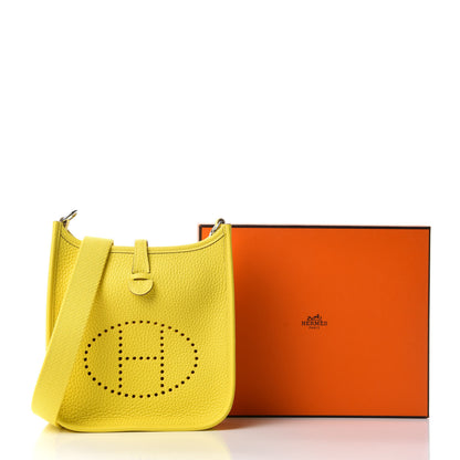 Hermes Taurillon Clemence Evelyne TPM Lime 11 of 11