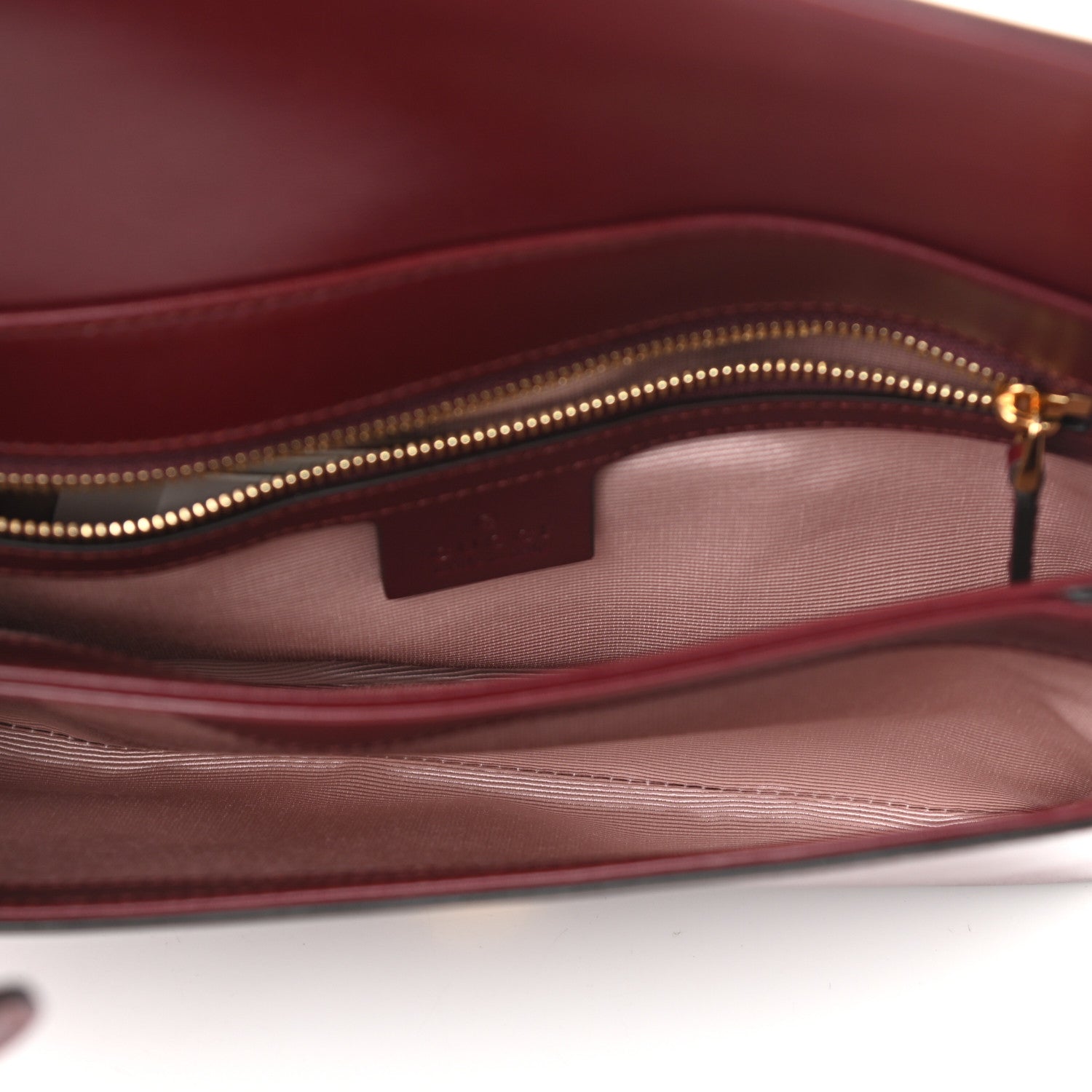 Gucci Vitello Palmellato Lux Small Arli Flap Shoulder Bag Vintage Bordeaux 5 of 10