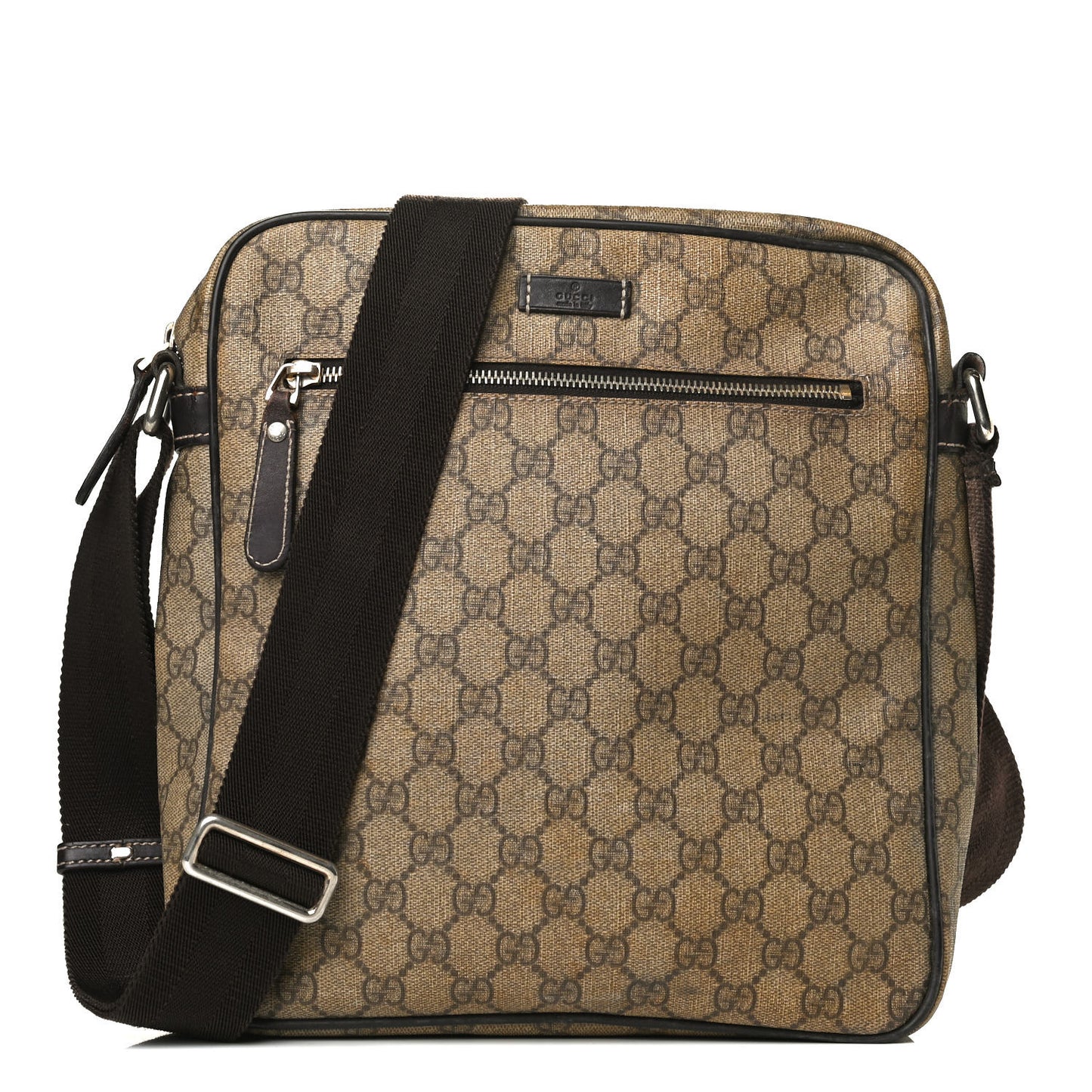 GG Plus Monogram Medium Messenger Bag Dark Brown