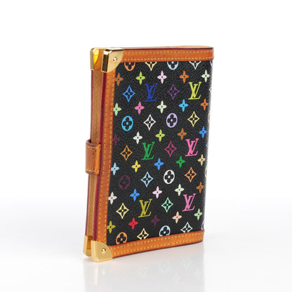 Louis Vuitton Monogram Multicolor Small Ring Agenda Cover Black 3 of 9