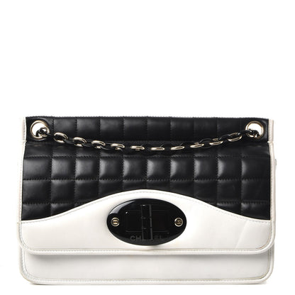 Chanel Lambskin Chocolate Bar Mademoiselle Flap Black White 1 of 8