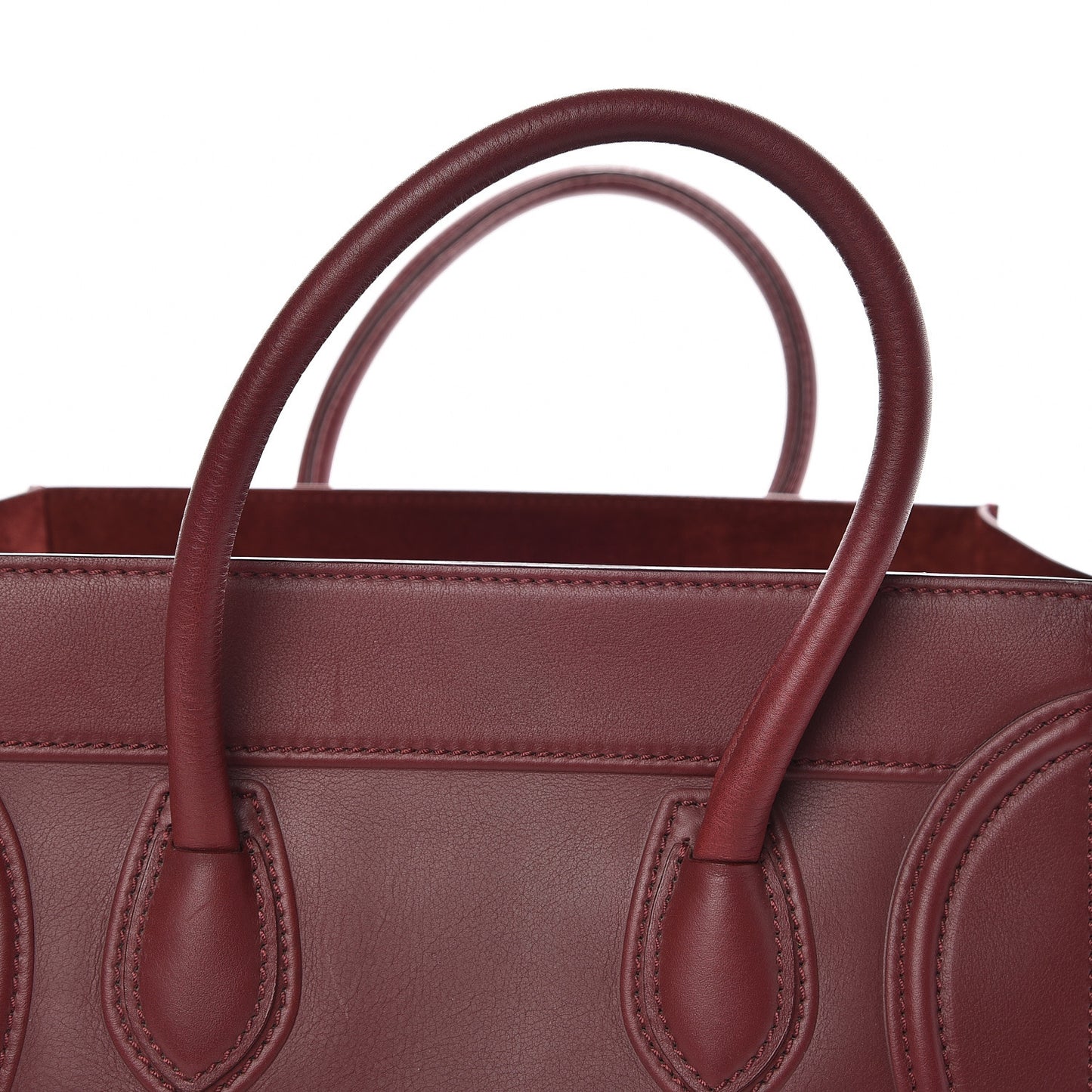 Supple Calfskin Medium Phantom Luggage Burgundy