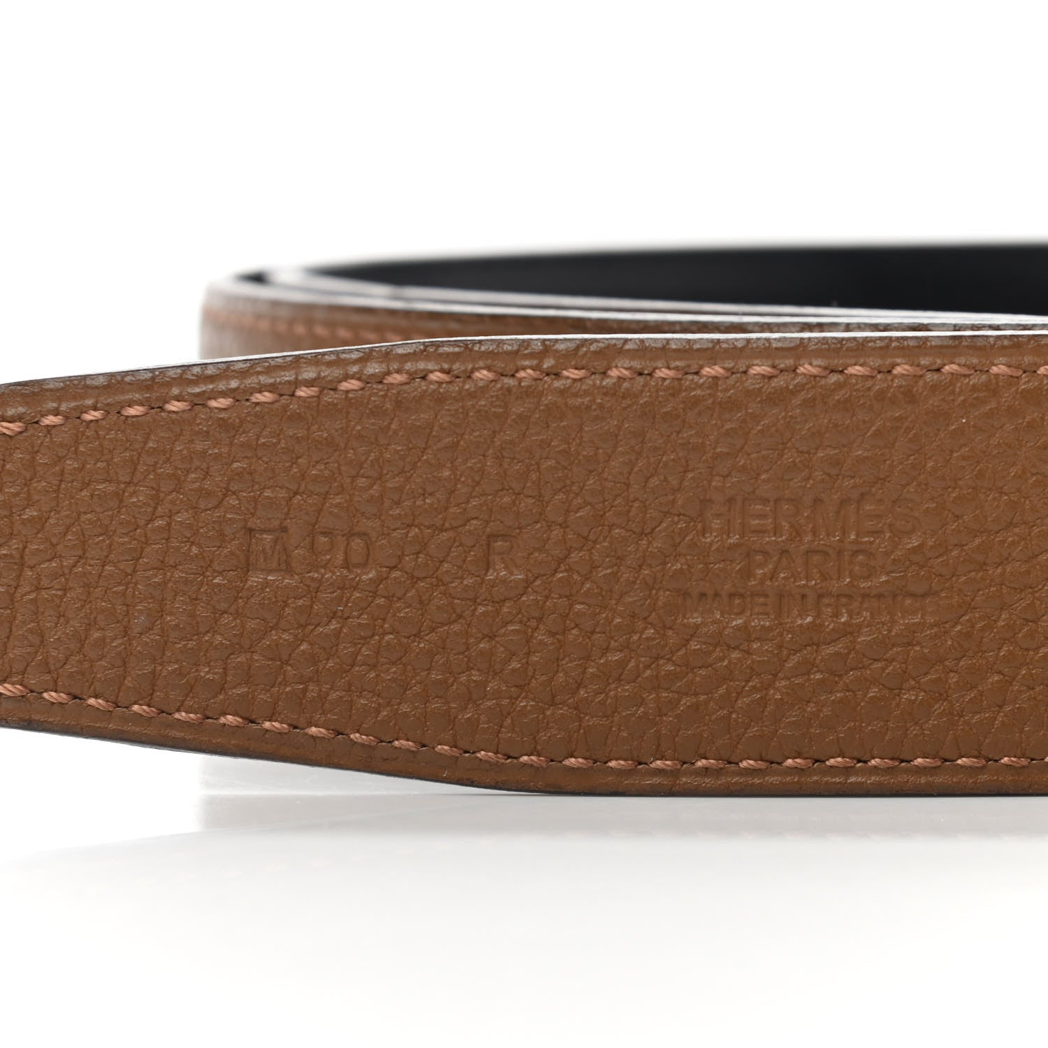 Hermes Togo Box 32mm Belt Strap 90 Alezan Black 5 of 7