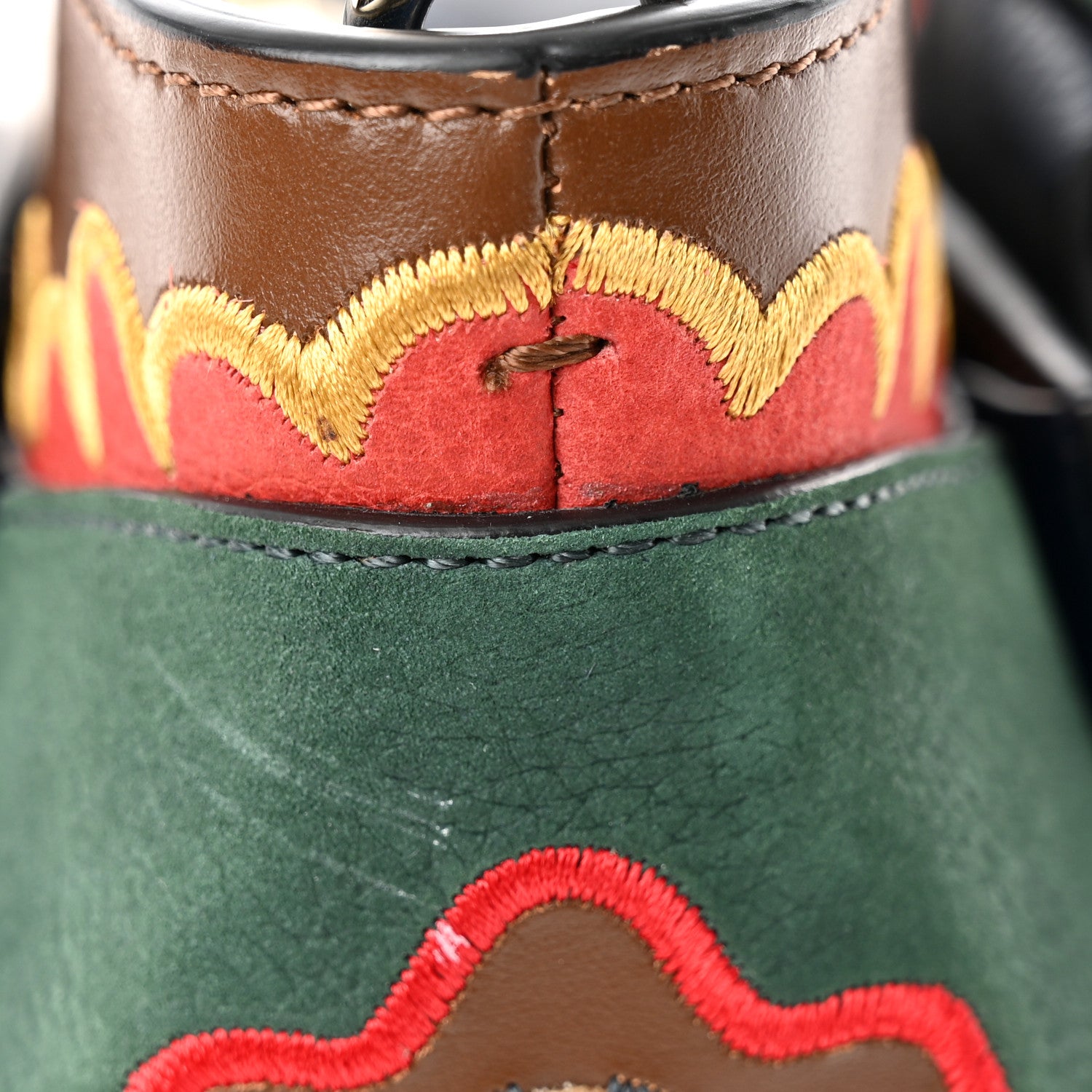 Christian Louboutin Grained Calfskin Embroidered Small Eloise Tote Black Multicolor 16 of 16