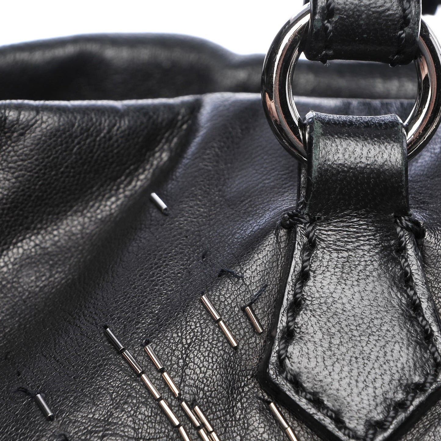 Nappa Beaded Glam Tote Black