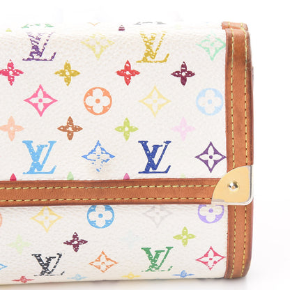 Louis Vuitton Monogram Multicolor Porte-Monnaie Billets Wallet White 19 of 28