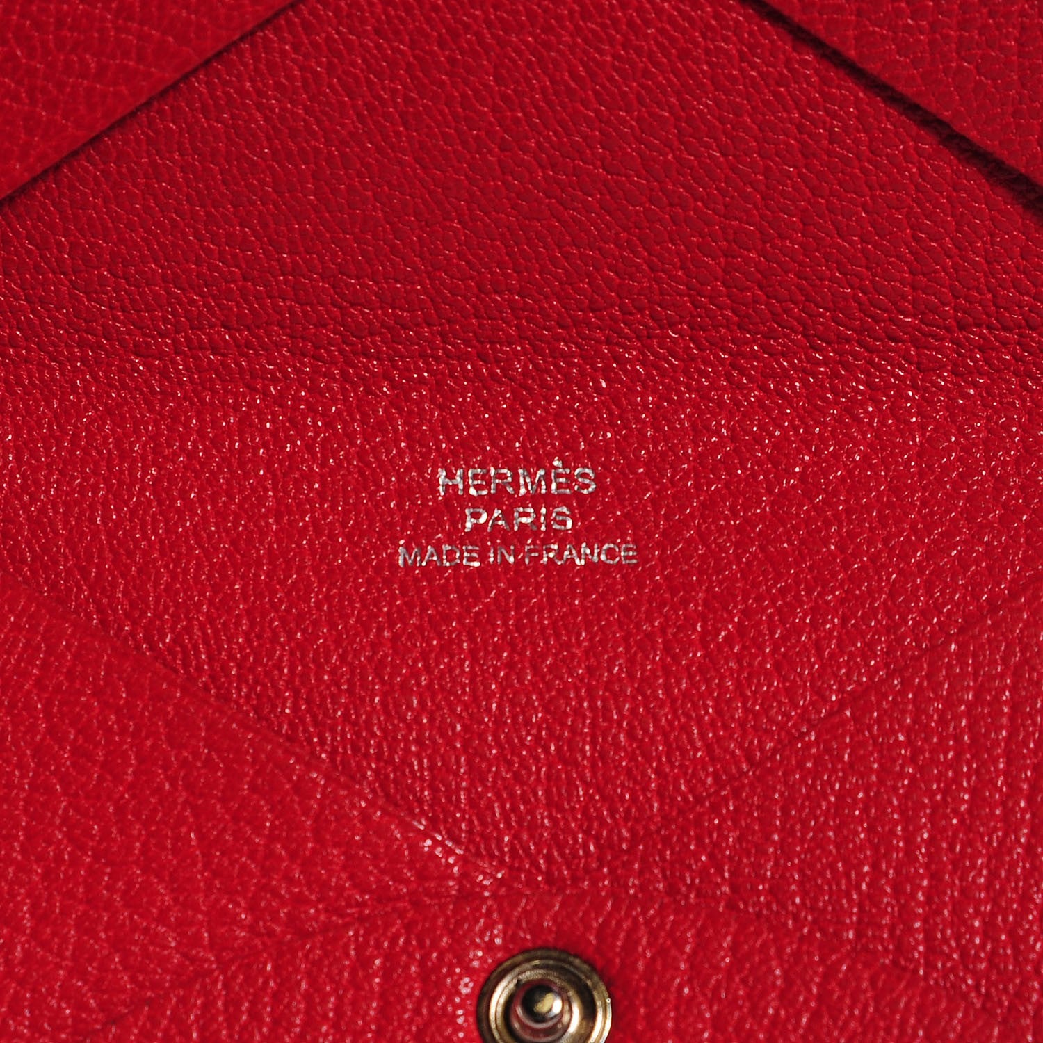 Hermes Chevre Mysore Calvi Card Case Rouge Garance 11 of 16