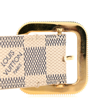 Louis Vuitton Mini Damier Azur 25mm LV Initiales Belt 80 32 8 of 9