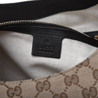 Gucci Monogram Web Medium Dressage Hobo Dark Brown 9 of 16