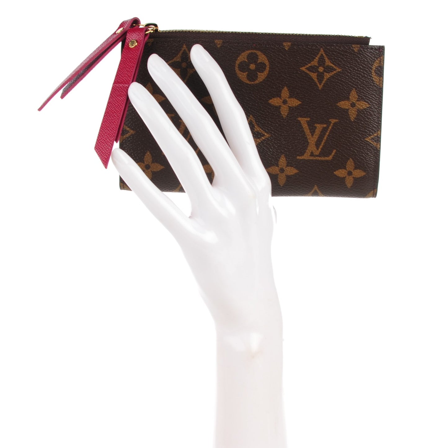 Monogram Adele Compact Wallet Fuchsia