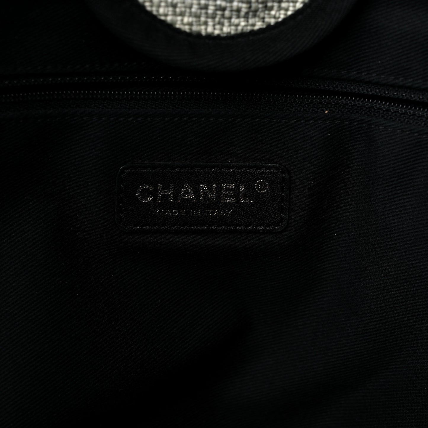 Woven Straw Raffia Medium Deauville Tote Grey