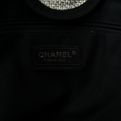 Chanel Woven Straw Raffia Medium Deauville Tote Grey 6 of 19