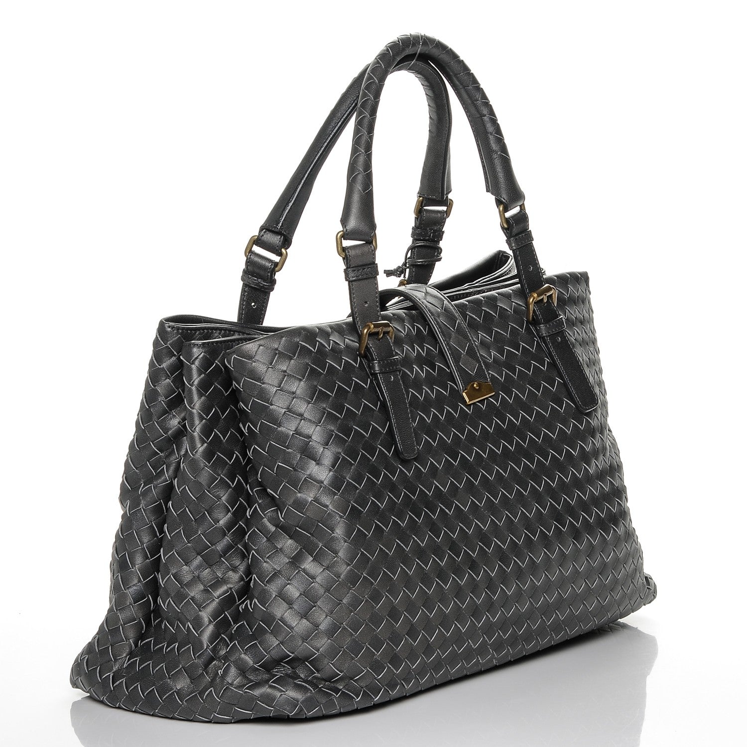 Bottega Veneta Nappa Intrecciato Medium Roma Tote Ferro 3 of 6