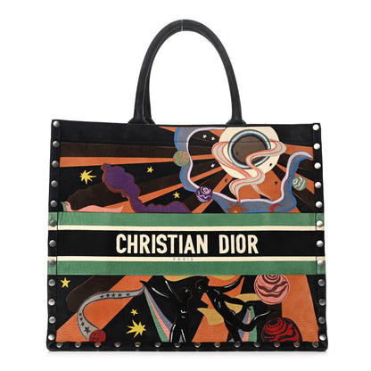 Christian Dior Suede Large L'Air Book Tote Black 1 of 10