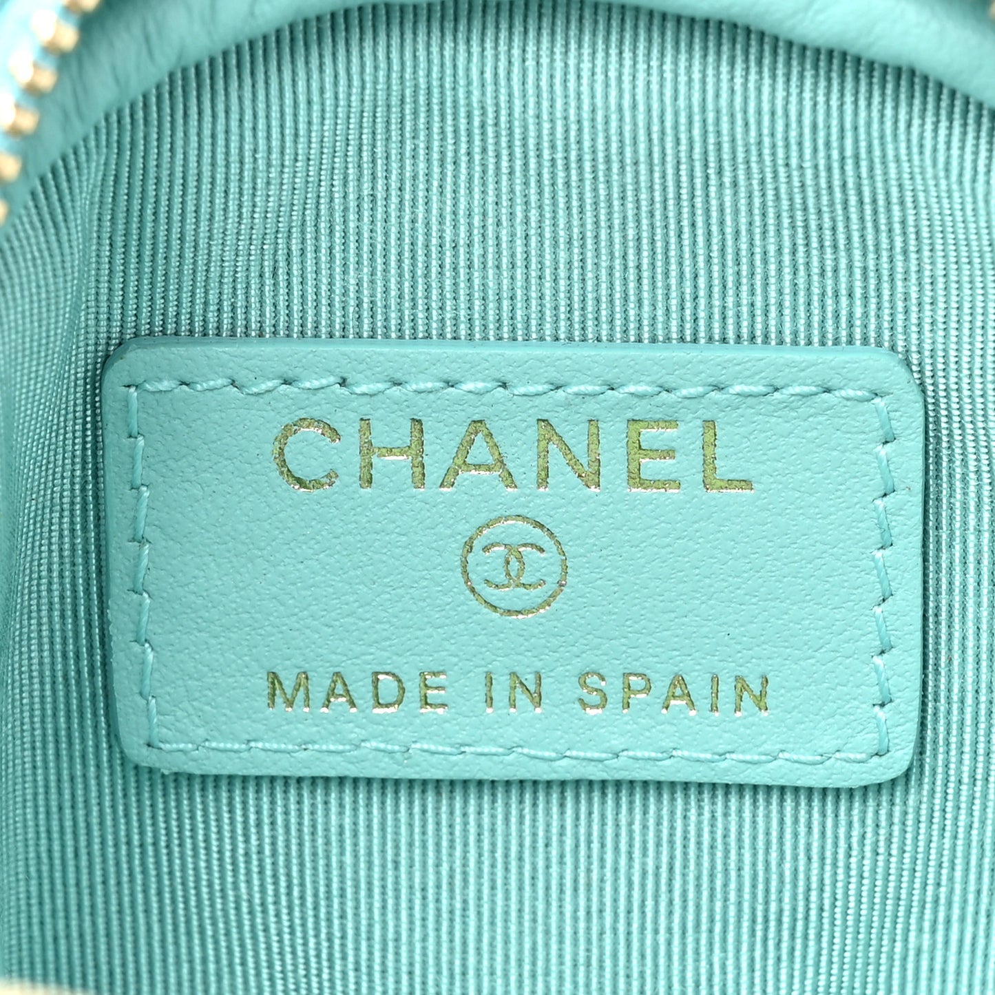 Caviar Quilted Zip Around Classic Coin Purse Light Blue