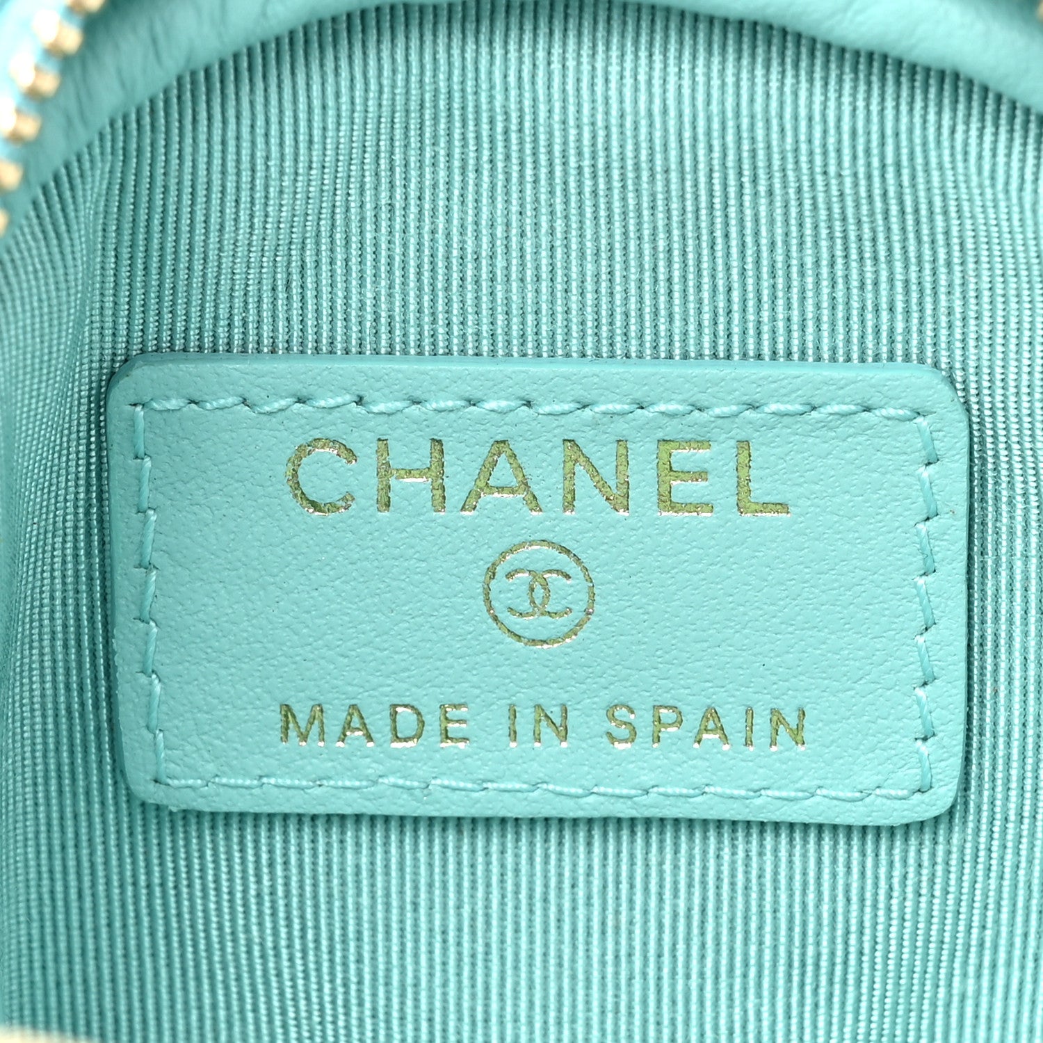 Chanel Caviar Quilted Zip Around Classic Coin Purse Light Blue 6 of 9