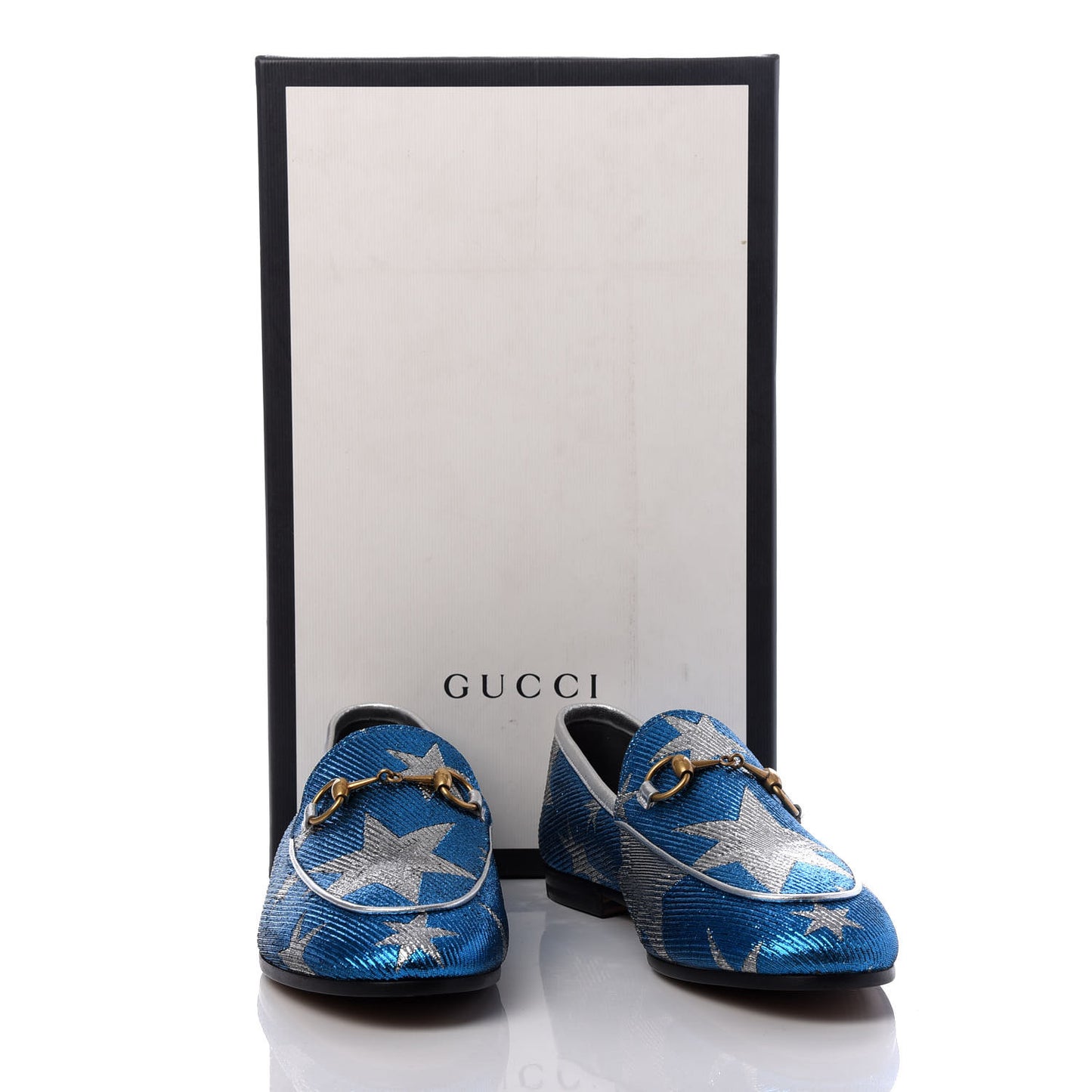 Lurex Calfskin Starry Sky Womens Jordaan Loafers 36.5 Bluette Silver
