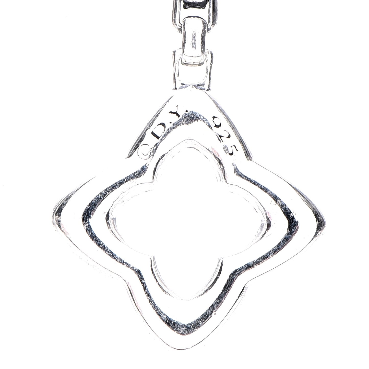 Sterling Silver 25mm Quatrefoil Chain Necklace