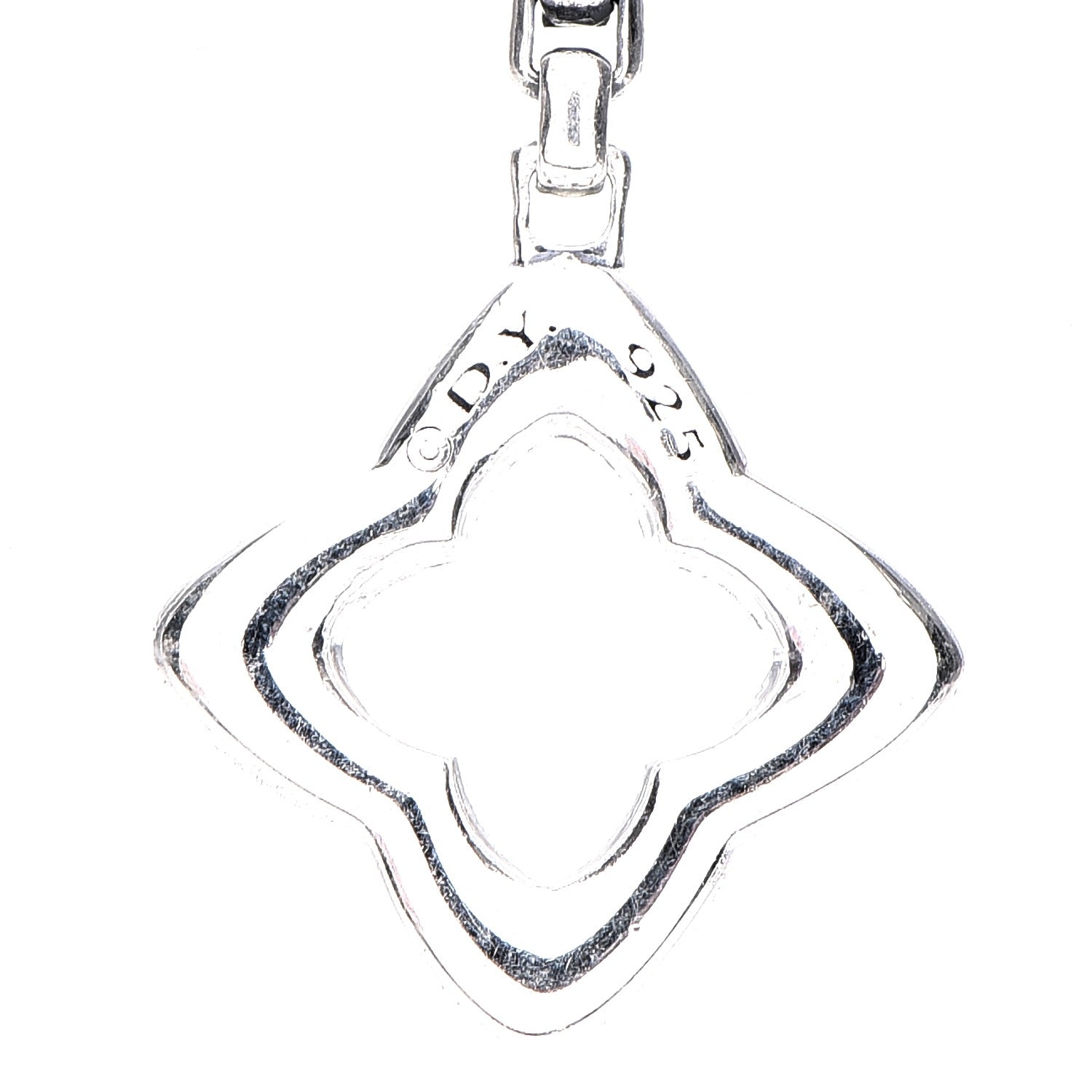 David Yurman Sterling Silver 25mm Quatrefoil Chain Necklace 6 of 6