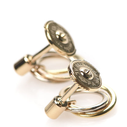 Cartier 18K Pink Yellow White Gold Diamond Trinity Drop Earrings 3 of 4