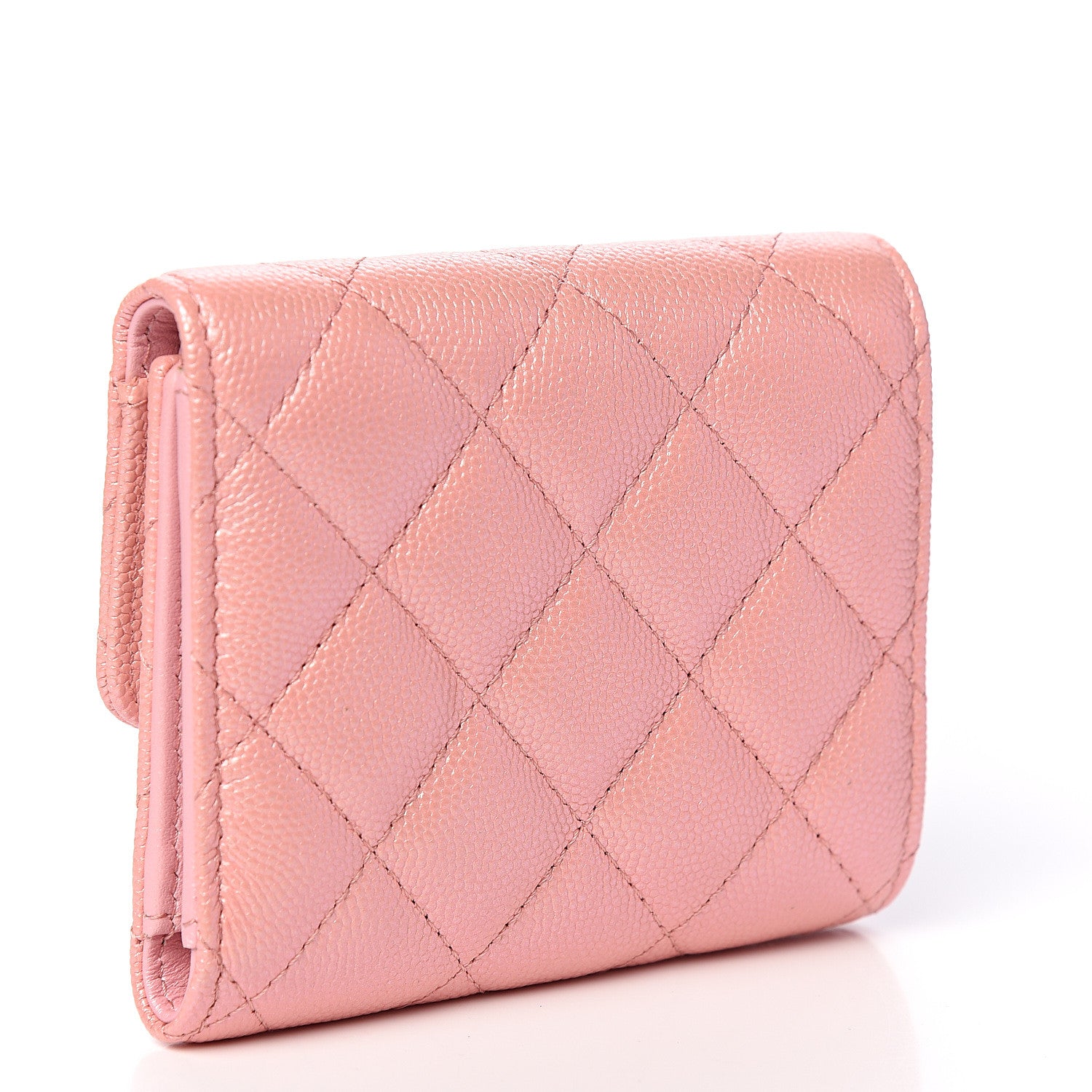 Chanel Iridescent Caviar Quilted Small Flap Wallet Rose Pink 2 of 9