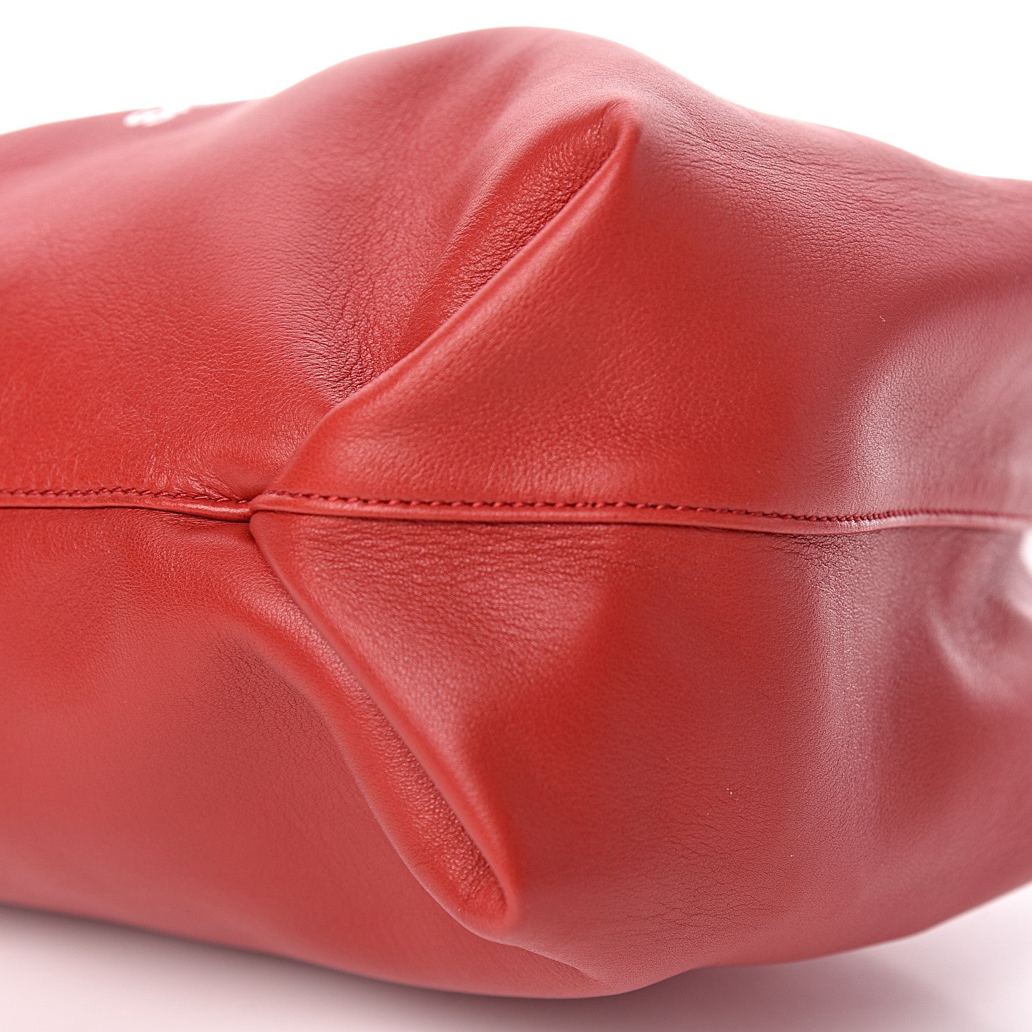 Saint Laurent Lambskin Small Teddy Bucket Bag Red 8 of 11