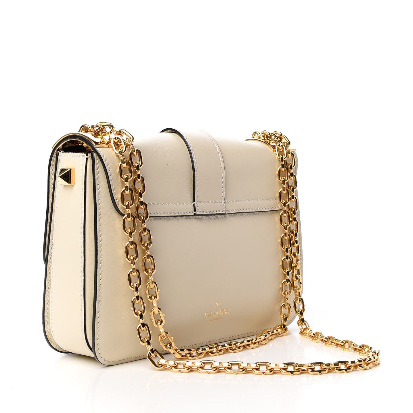 Vitello B-Rockstud Flap Light Ivory