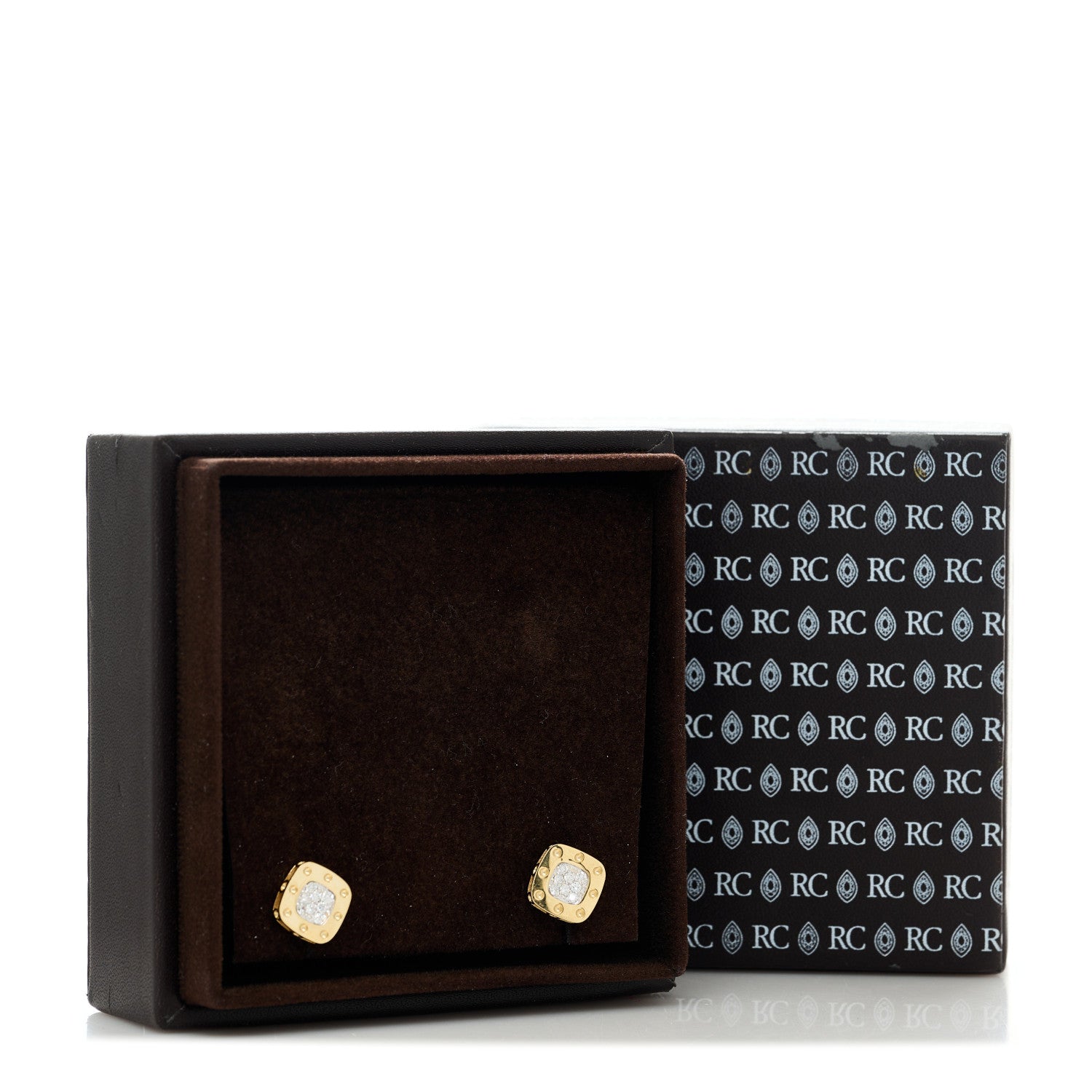 Roberto Coin 18K Yellow Gold Diamond Pois Moi Stud Earrings 5 of 5