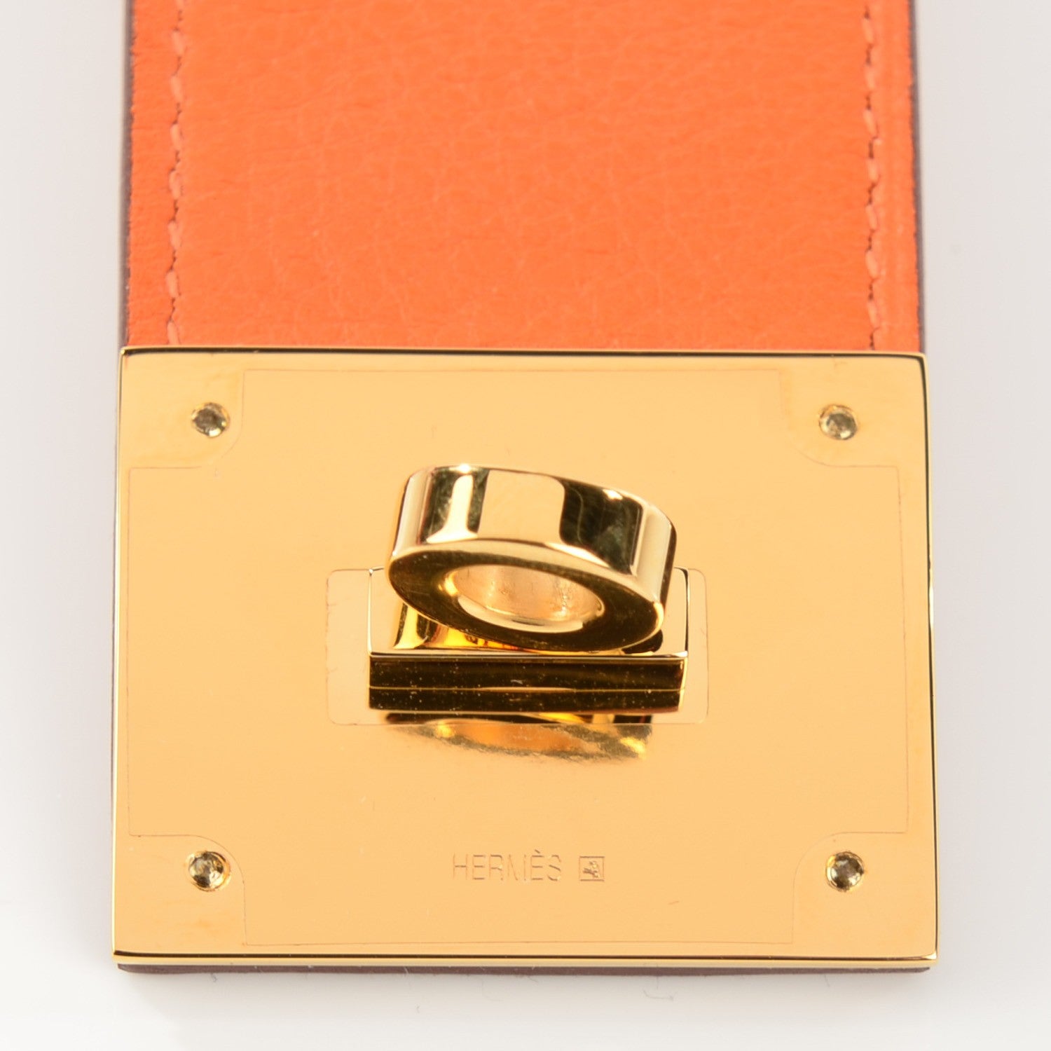 Hermes Chamonix Kelly Dog Bracelet Cuff Orange 4 of 7