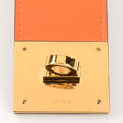 Hermes Chamonix Kelly Dog Bracelet Cuff Orange 4 of 7