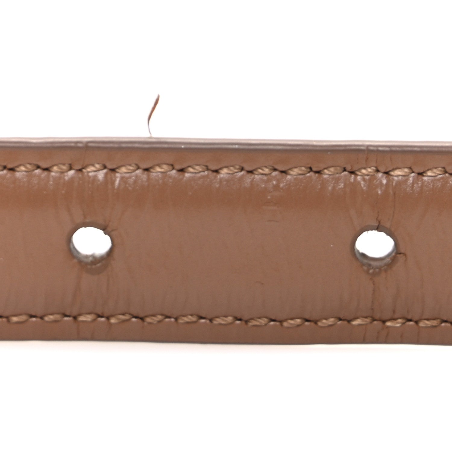 Celine Box Calfskin Small 18mm Triomphe Belt 80 32 Brown 3 of 7