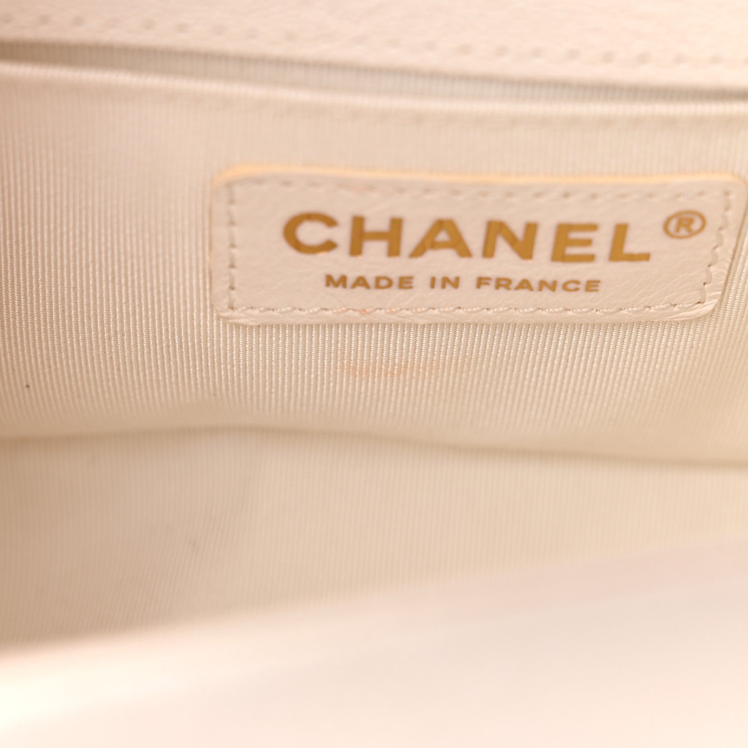 Chanel Caviar Chevron Quilted Small Boy Flap White 11 of 15