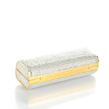 Judith Leiber Swarovski Crystal Minaudiere Clutch Silver 4 of 7