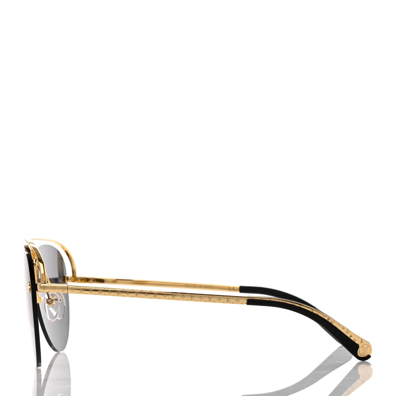 Louis Vuitton Metal Monogram Grease Sunglasses Z1172W Dark Gun 3 of 10
