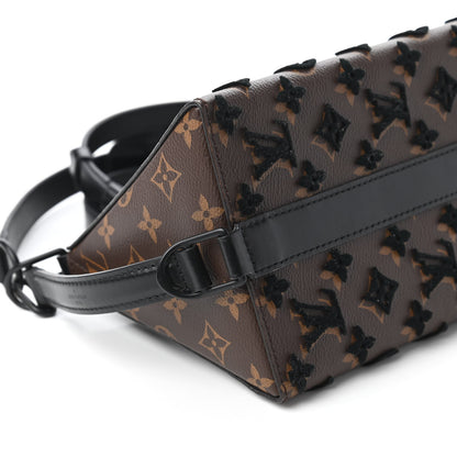 Louis Vuitton Monogram Tuffetage Triangle Messenger Black 6 of 10