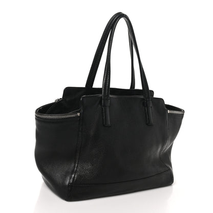Salvatore Ferragamo Calfskin Medium Verve Double Zip Tote Black 3 of 8