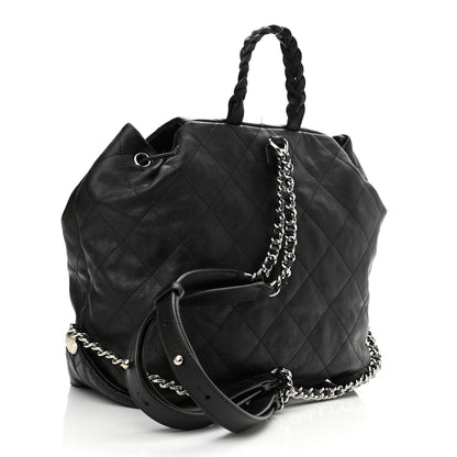 Chanel Grained Calfskin Stitched Braided With Style Backpack Black 3 of 11